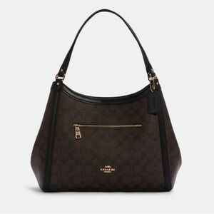 Coach Brown and Black Hobo Bag